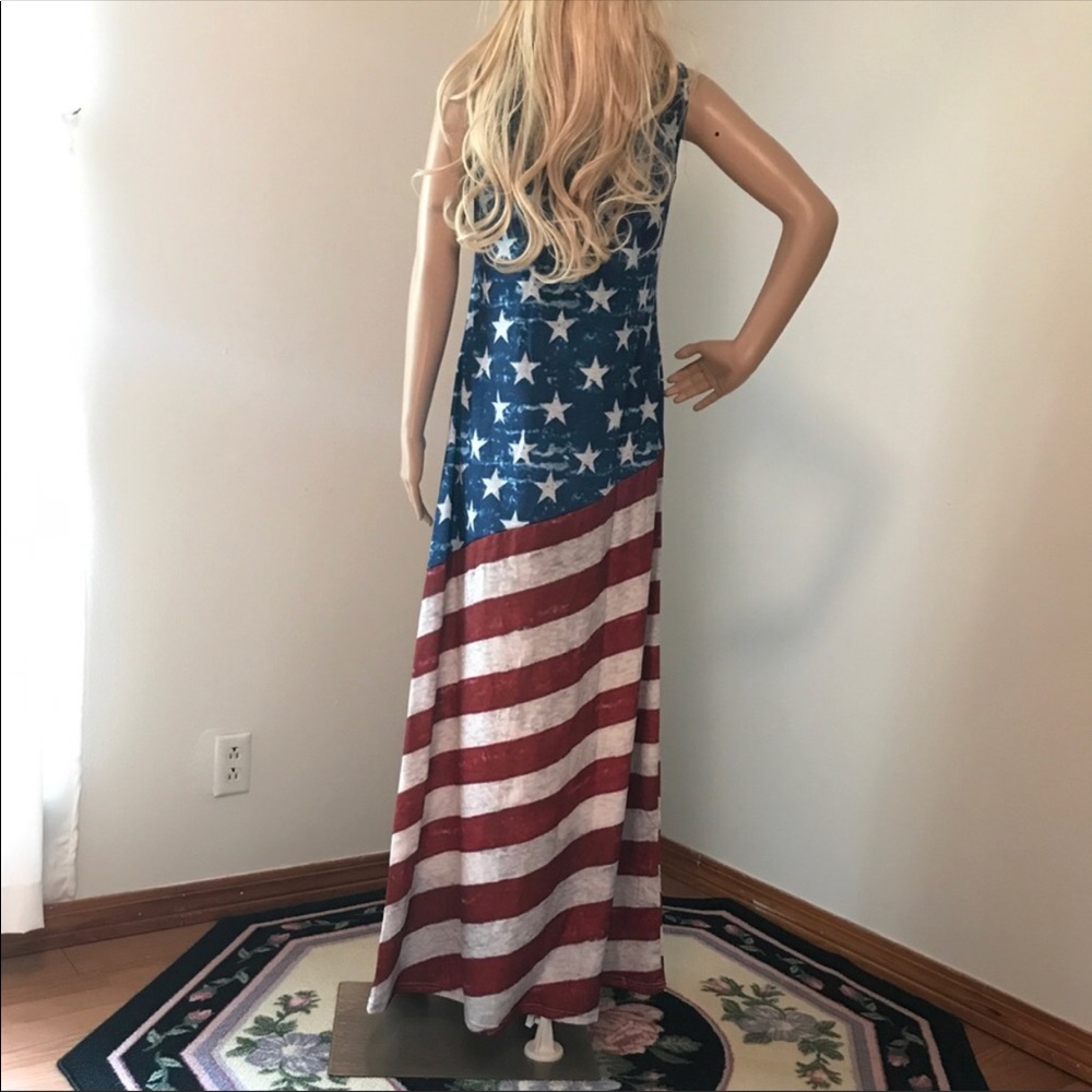 SMALL ONLY Patriotic sleeveless maxi dress - Picture 3 of 6